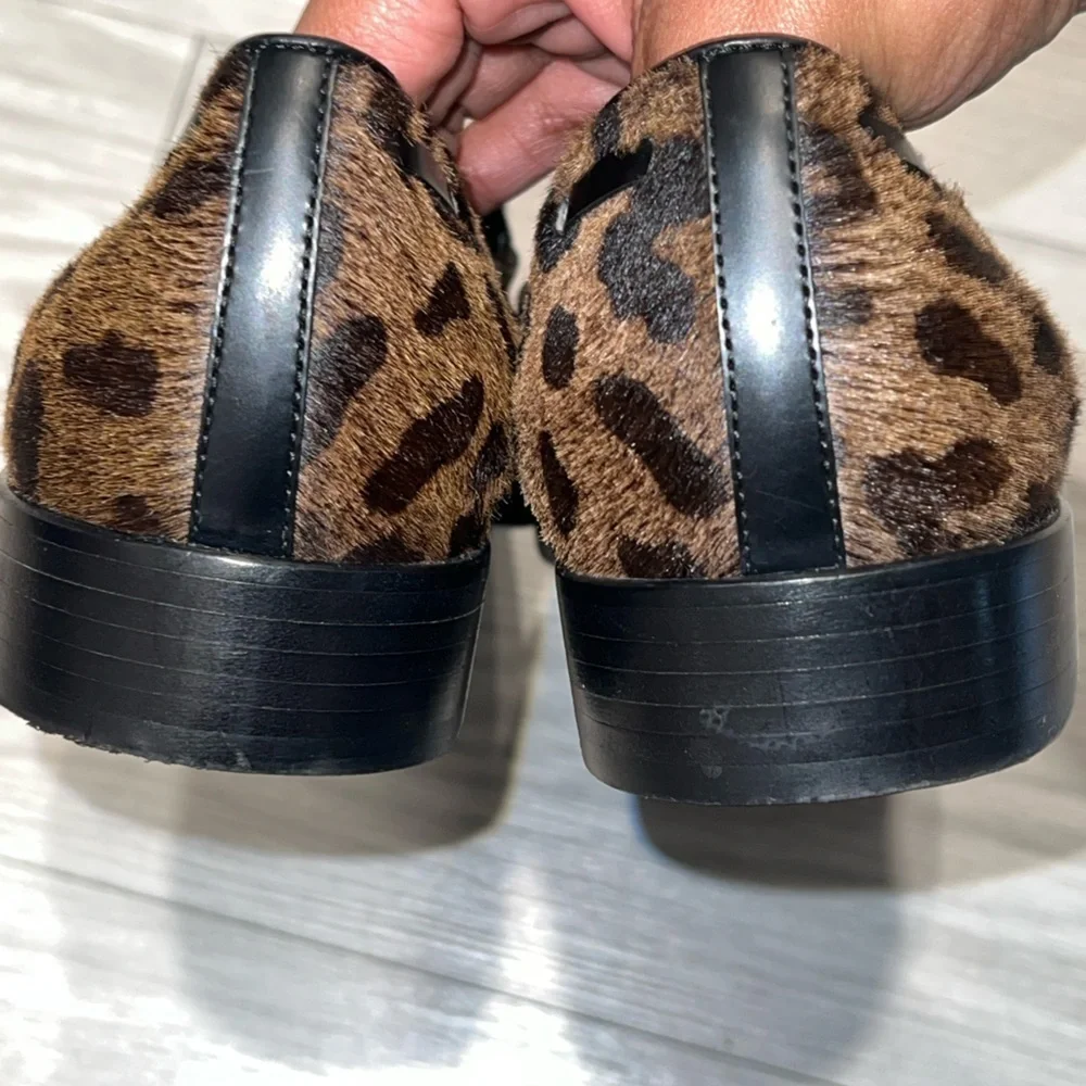 Giuseppe Zanotti Jean Pierre Leopard Calf Hair Tassel Loafers Italy Designer Lux